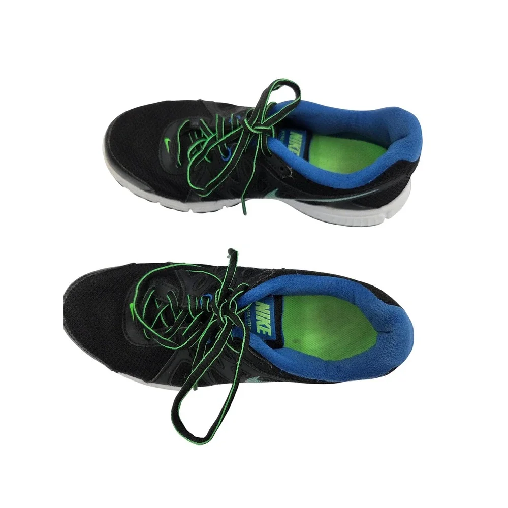 Nike Revolution 2 Kids Running Shoes Black Blue Green Sneakers 555090-004